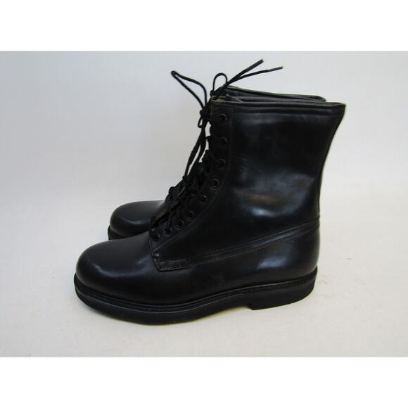 EUC FLOAT AWAYS Mens Sz 9 E Black Leather Work Cush-N-Crepe Soles Lineman Boots main image 10